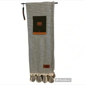 Frye Textured Throw Blanket With Tassels
